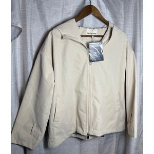 Ugly Duckling Beige Hooded Zip Up Lightweight Jacket Women S M L
